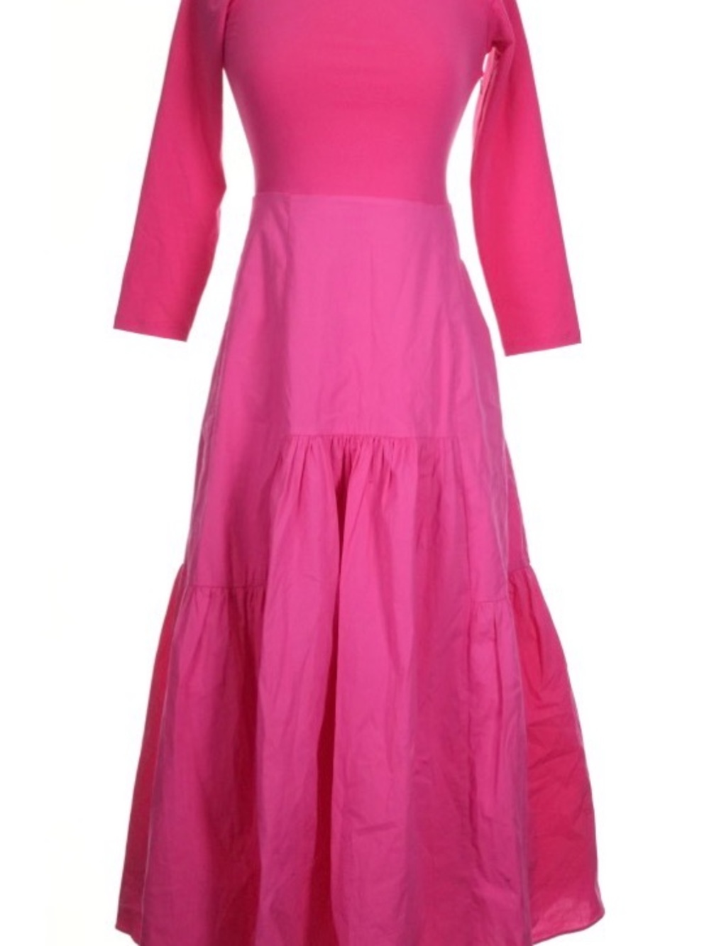 Tuckernuck x Cameran Eubanks Marissa Pink Tiered Midi Dress XS